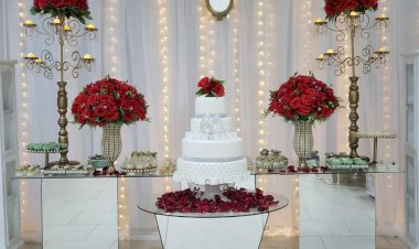 Casamento  - Branco, Vermelho e Dourado